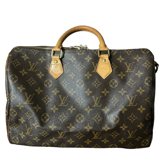 SOLD - Louis Vuitton Speedy 35 Bandolier, lock/key, Dust bag - Picture 3 of 14